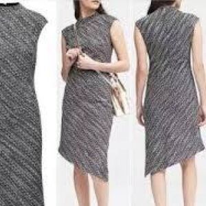 Banana Republic asymptomatic black and white cotton blend dress size 14 + lining